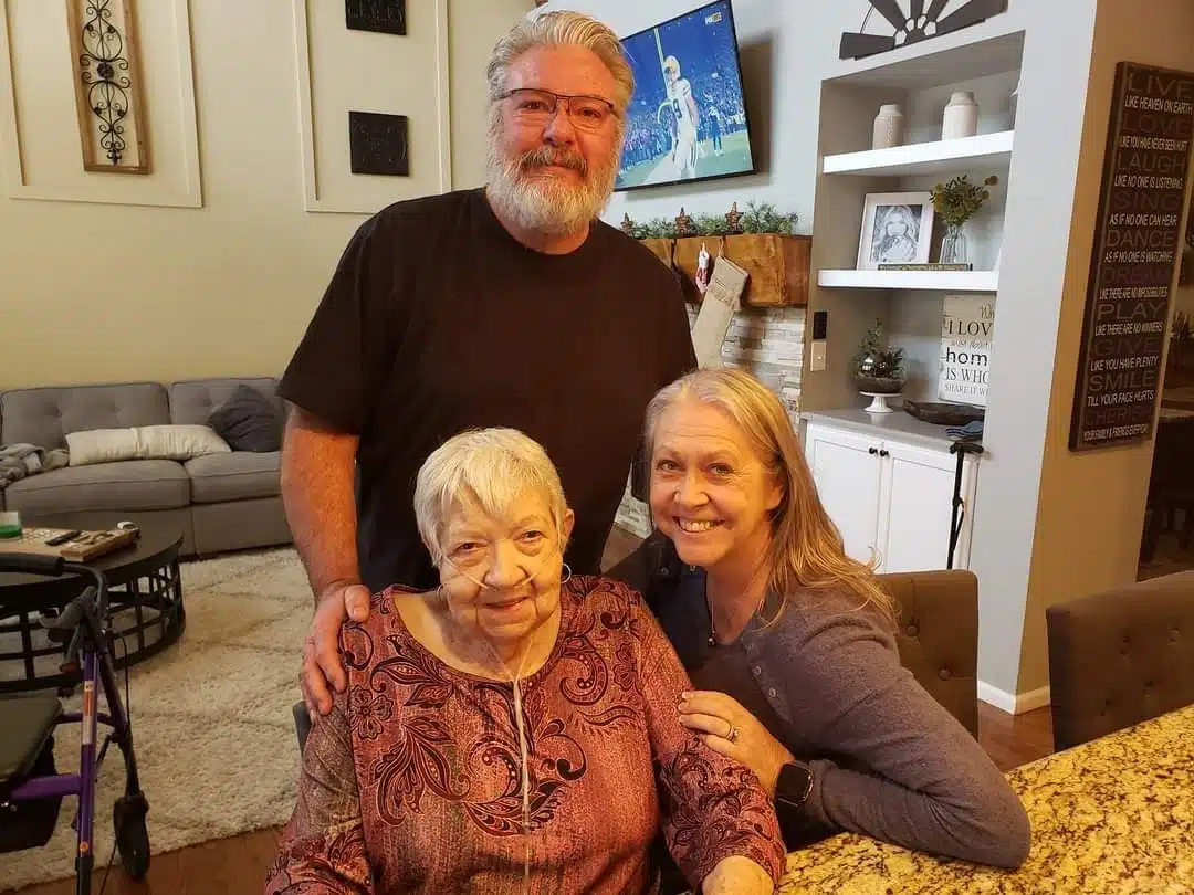 Diana Rowe with her mother in law, Maralene