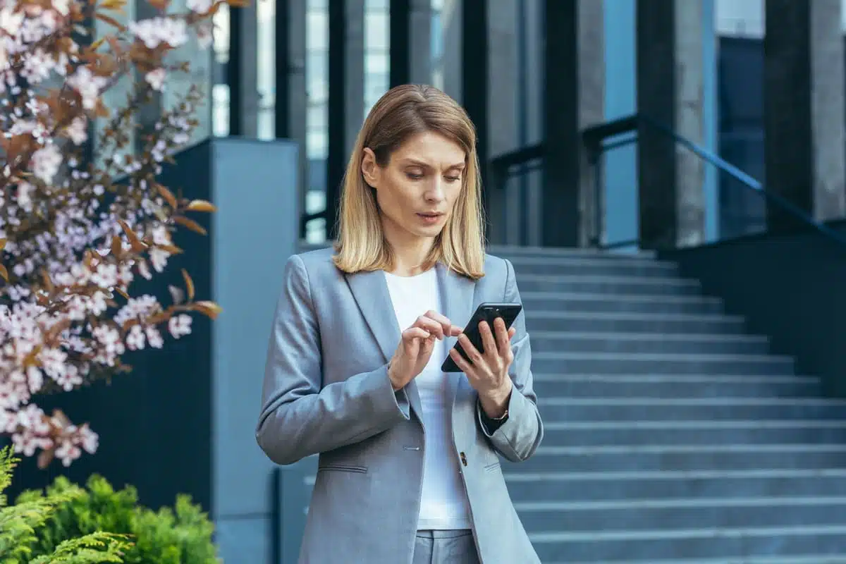 woman on phone