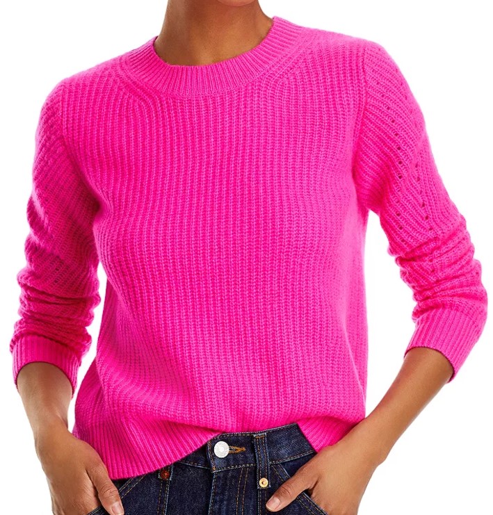 AQUA Ribbed Crewneck Sweater (2 colors) $112.80 (was $188)