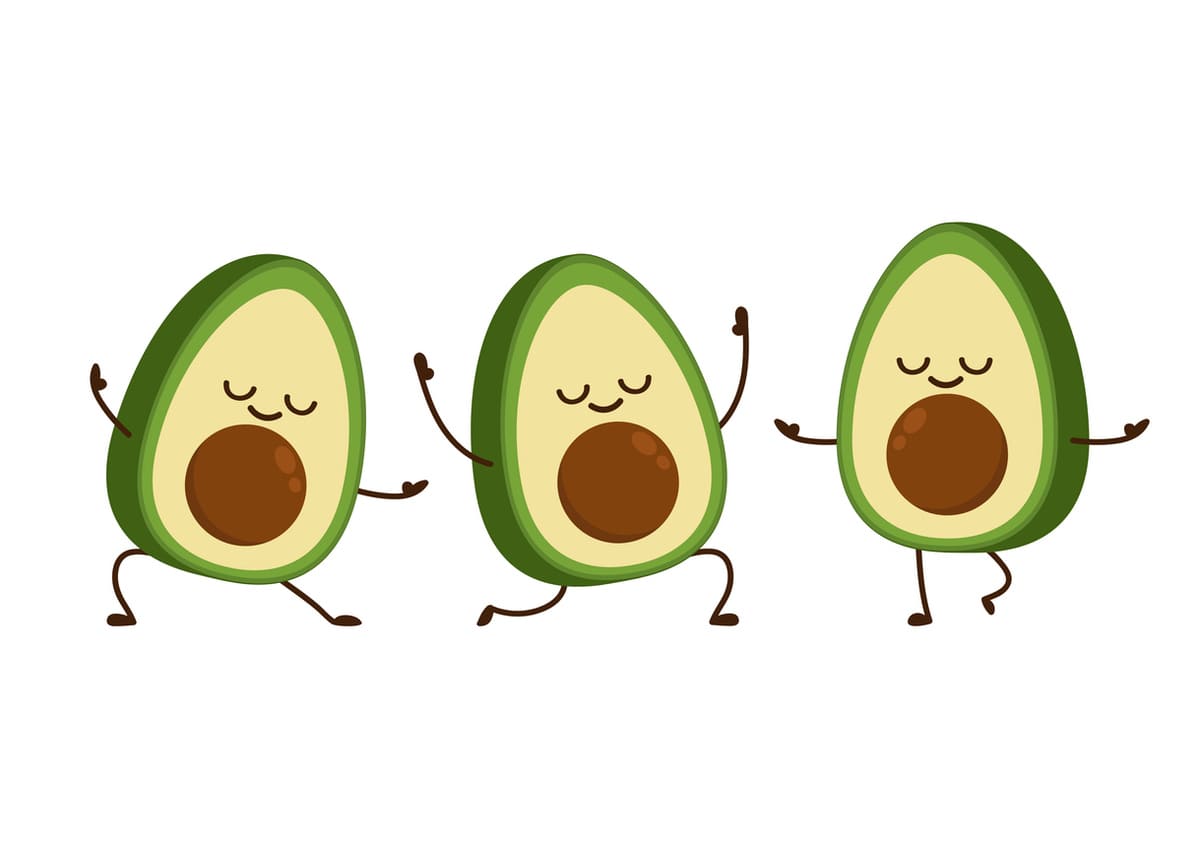 Art concept of avocado