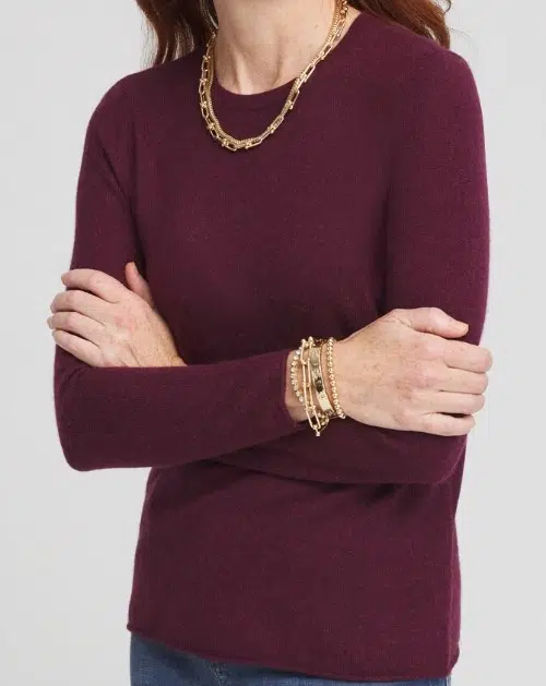 Chicos Cashmere Crewneck Sweater (5 colors) $99 (was $179)