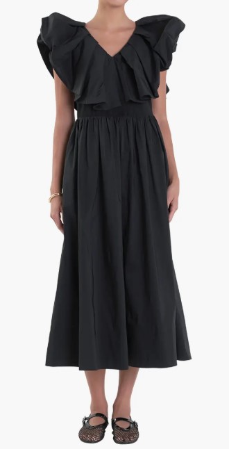 English Factory Ruffle Midi Dress $175.00