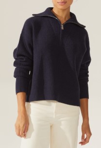 Italic Sophia Chunky Cashmere Quarter Zip Pullover (4 colors) $195.00 (was $279.00)