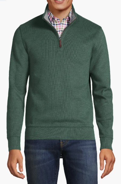 Lands' End Bedford Rib Quarter Zip Sweater, $56.21 (was $74.95)