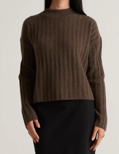 Quince Mongolian Cashmere Cropped Mockneck Sweater (3 colors) $99.90 (was $248.00