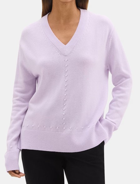 Theory Cable V-Neck Sweater in Wool-Cashmere Blend (4 colors) $99 (was $295)