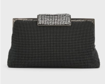 Whiting & Davis Crystal Clasp Clutch Bag, $370