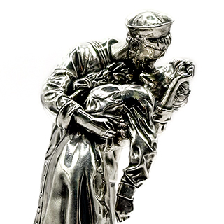 Silver Statues “The Kiss”, $699