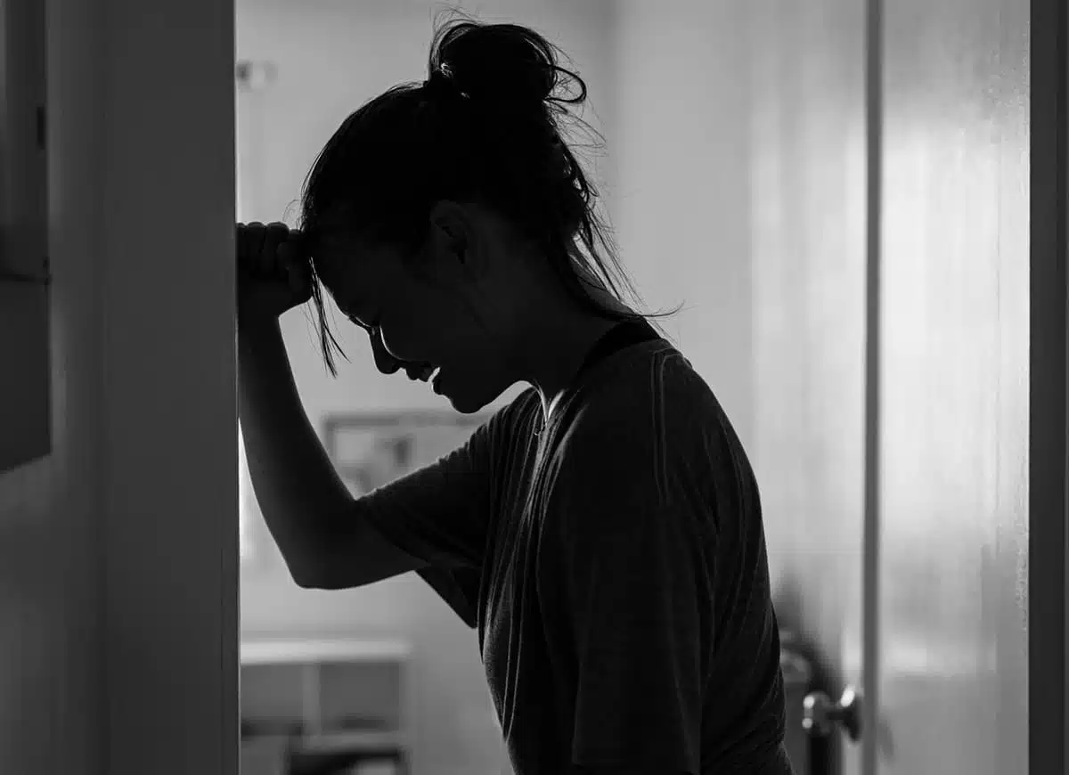 sad woman crying