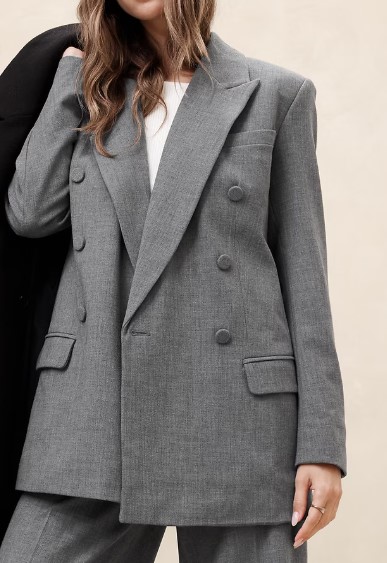 Banana Republic Wool-Blend Double-Breasted Blazer (2 colors) $110+ (was $220)