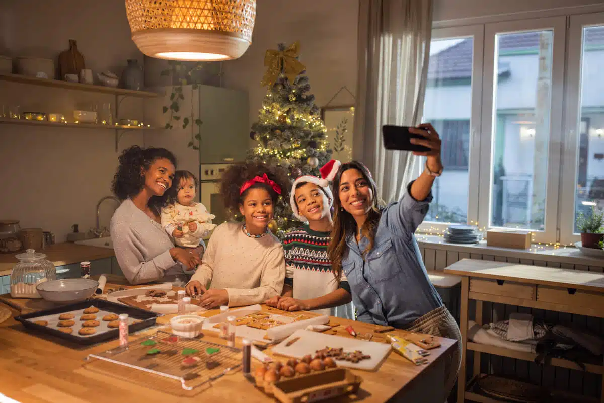Christmas cookies with family