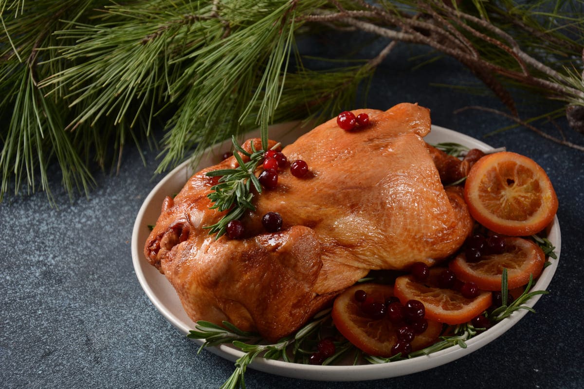 Citrus-Herb Roast Turkey with Cranberry Compote