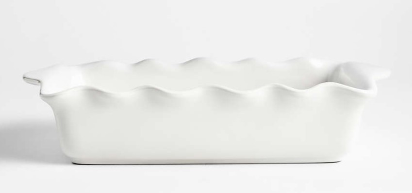 Crate and Barrel 9" x 13" White Ruffled Ceramic Baking Dish, $39.95.jpg