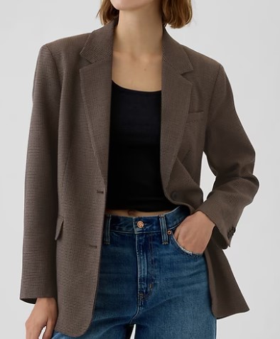 Gap Relaxed Plaid Blazer $74 (was $148)