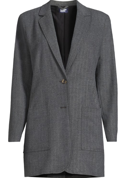 Lands’ End Women's Brushed Flannel Longline Blazer (3 colors) $149.95