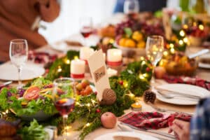 Nutritious holiday meals, Christmas dinner table