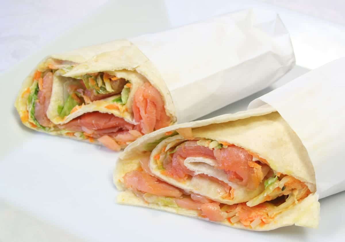 Salmon and Avocado Wrap