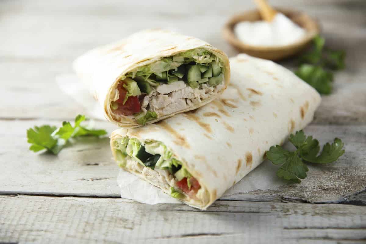 Turkey and Hummus Wrap