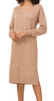 Vince Camuto Women's Long Sleeve V-Neck Sweater Dress (6 colors) $39.99 (was $79)