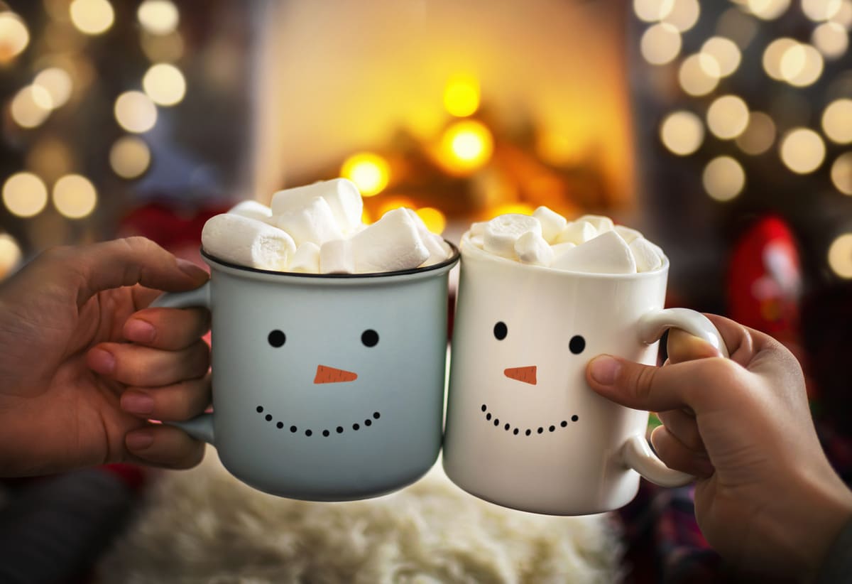 christmas hot cocoa with family