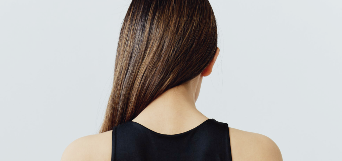 Hair loss, thicker hair, rear view