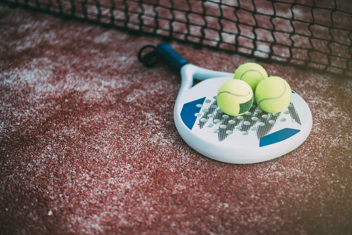Padel blade racket on the floor