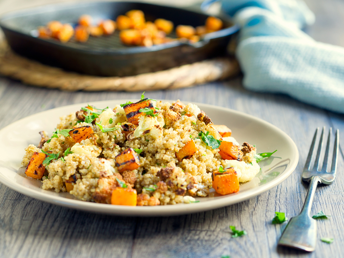 Quinoa Salad with Roasted Vegetables: