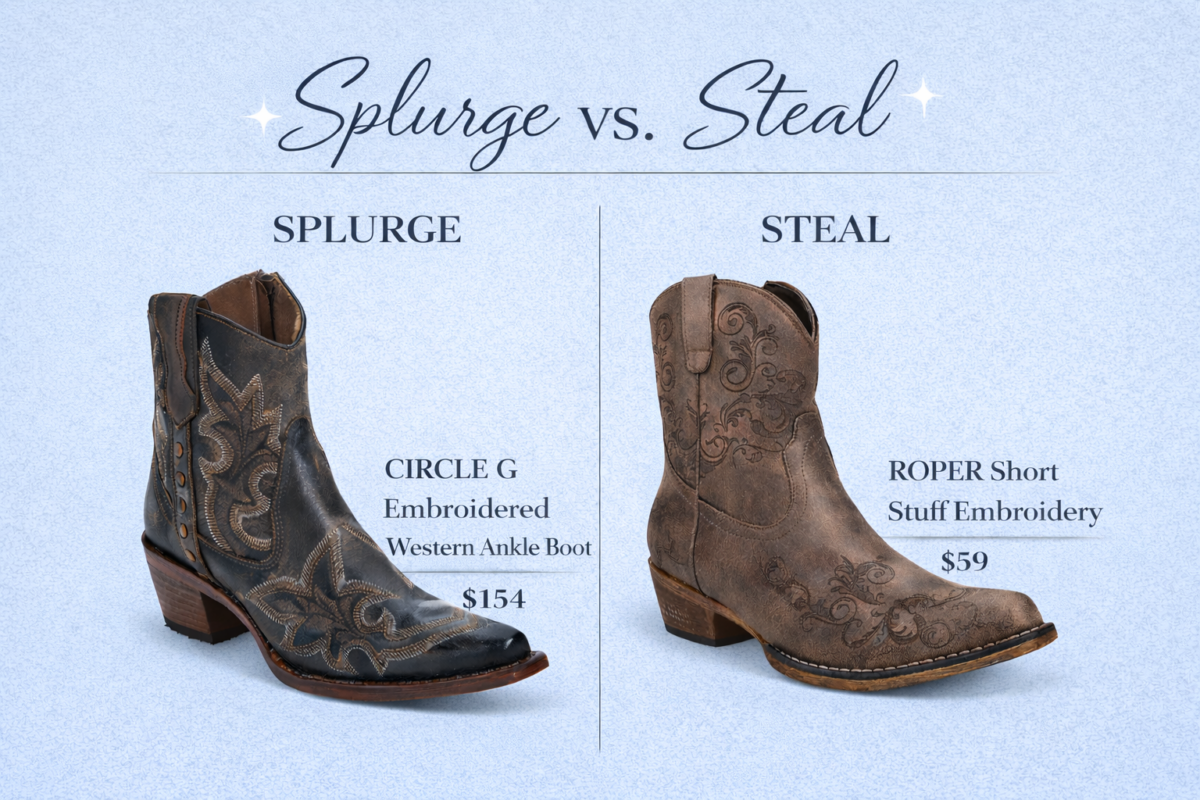 Spurge vs steal western booties