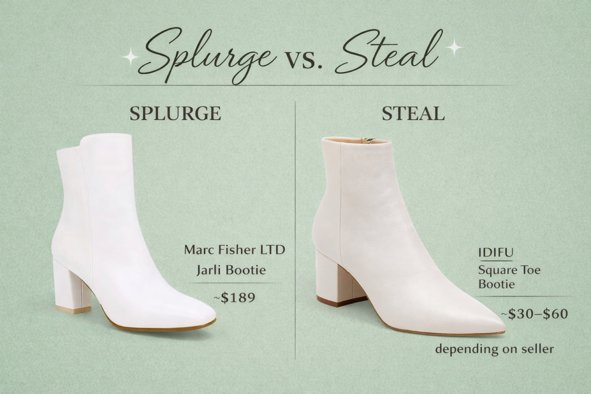 Spurge vs steal ankle booties