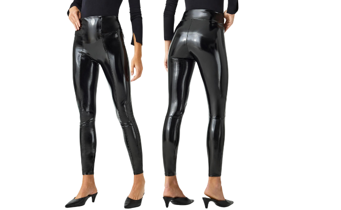 faux patent leather leggings 