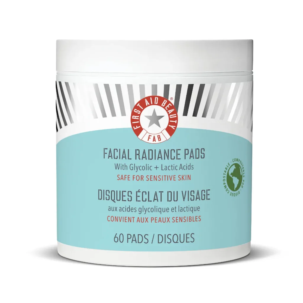 First Aid Beauty Facial Radiance Pads with Glycolic + Lactic Acids Refillable