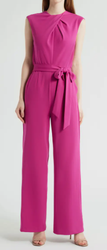 Cross Neck Sleeveless Scuba Crepe Jumpsuit, $139