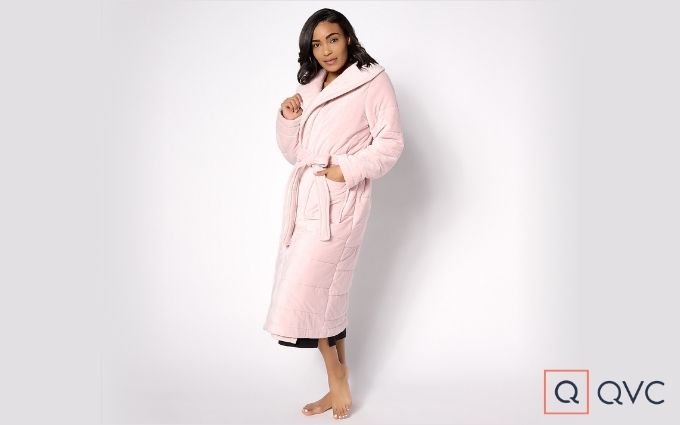 Berkshire Homewear Quilted Baby Fleece Shawl Collar Robe from QVC