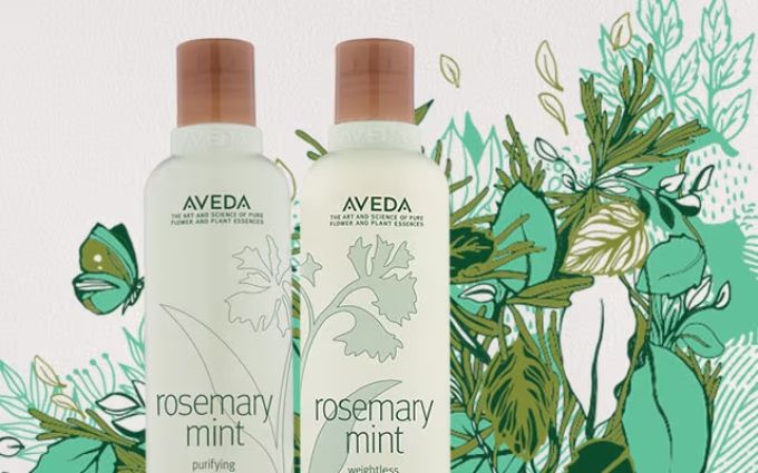 Aveda Rosemary Mint Purifying Shampoo and Weightless Conditioner