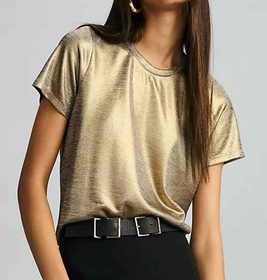 Anthropologie Porridge Shine Glam Tee