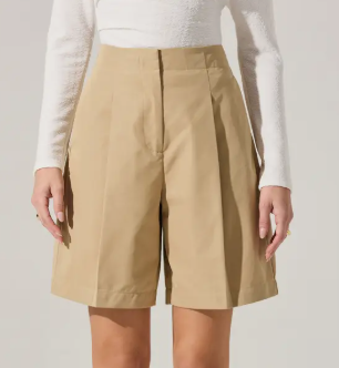 ASTR the Label Pleated Cotton Blend Walking Shorts $47.50 ( was $79.00)