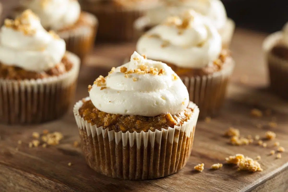 Carrot Cake Cupcakes with Cream Cheese Frosting