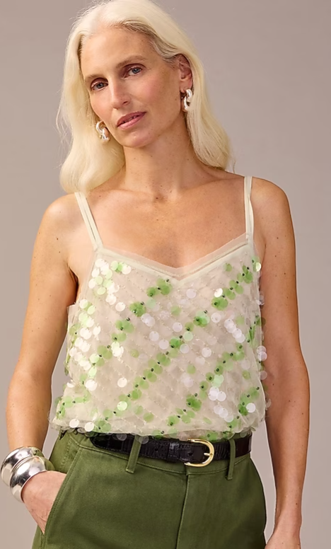 J. Crew Layered Sequin Tank Top