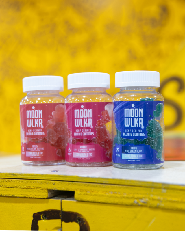 MoonWlkr Delta 8 THC Gummies three flavors