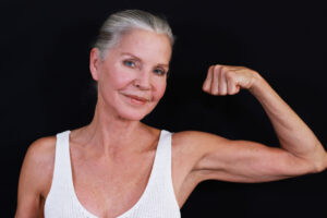 woman with great arms, arm exercises, underarm fat