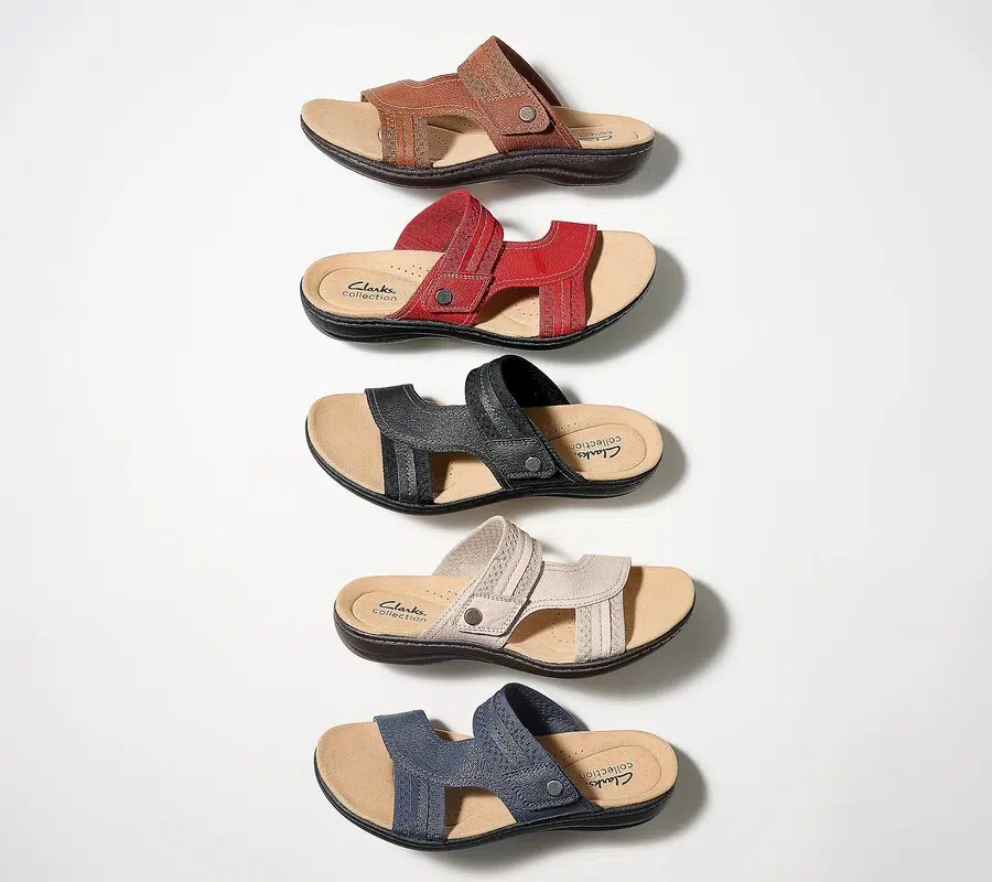 qvc clarks sandals