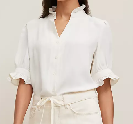 Ann Taylor Ruffle Collar Shirt $59.62 (was $79.50)