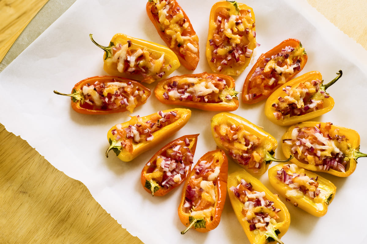 Quinoa-Stuffed Mini Bell Peppers