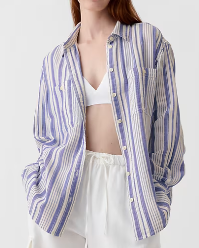 Gap Crinkle Gauze Big Shirt (5 colors), $41 (was $69.95)