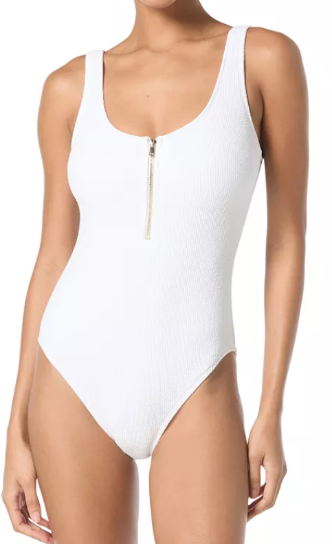 MICHAEL Kors Women's Zip-Front One-Piece Swimsuit (4 colors) $58.80 (was $98)