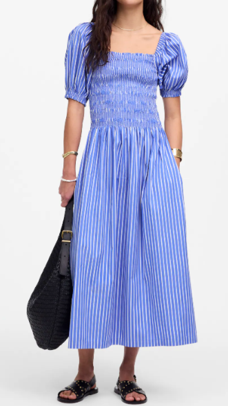 Madewell Midi Dress in Poplin (2 colors), $99.99 (extra 30% off with code SUMMERTIME)