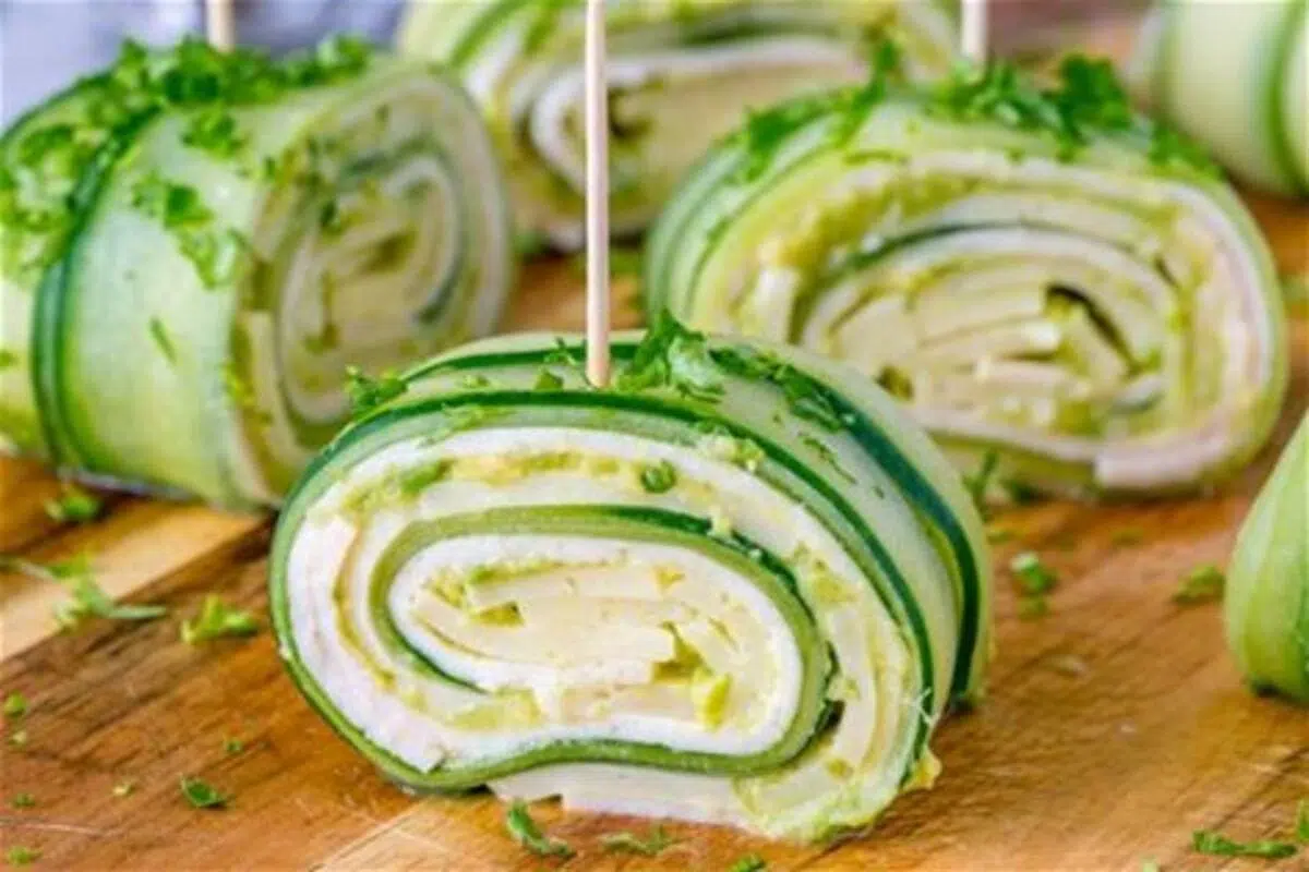 Cucumber and Turkey Roll-Ups