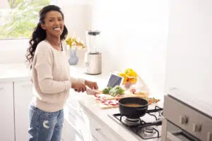 Woman preparing a healthy meal