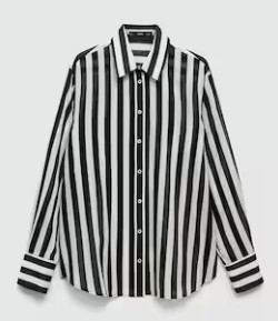 100% Semi-Transparent Striped Cotton Shirt, $59.99