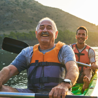 AARP Men Kayak